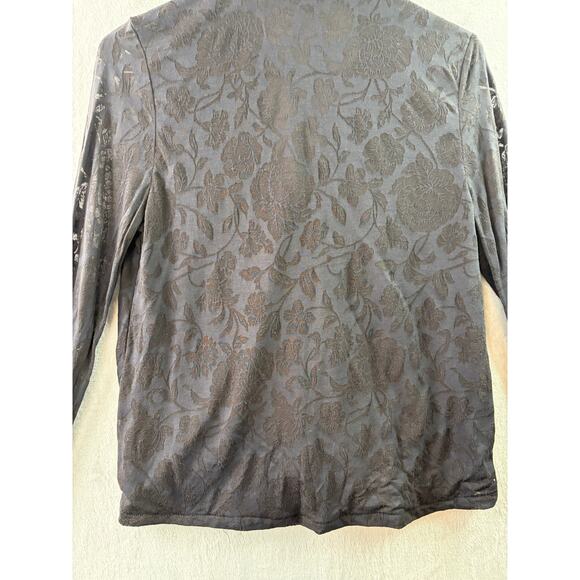 Maeve by Anthropologie – Lydia Floral Burnout Top – Black – Size S - Picture 6 of 7